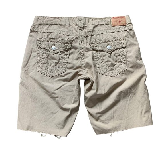 TRUE RELIGION Riley Khaki 10" Bermuda Shorts SIZE 32 - Picture 3 of 9